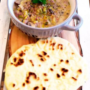 Lauch-Hack-Kaesesuppe