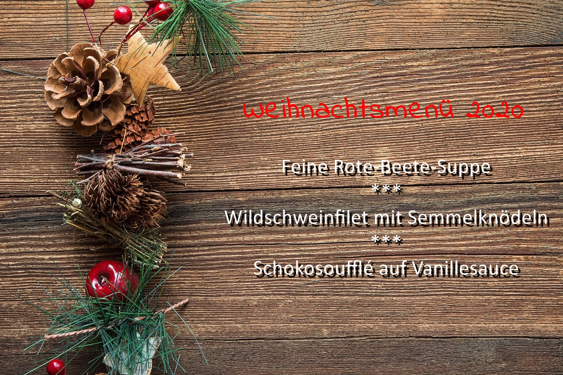 Weihnachtsmenü 2020