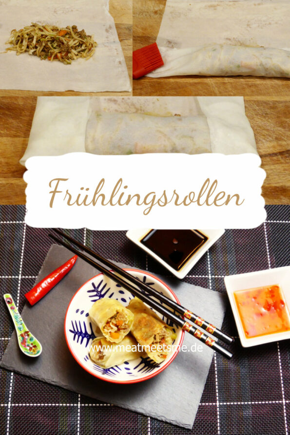 Frühlingsrollen mit Hack-Glasnudel-Füllung - meat meets me