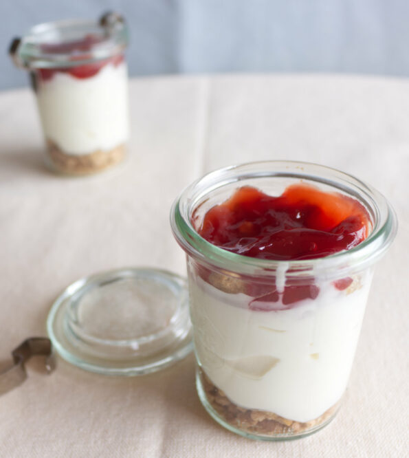 Kaesekuchen Dessert im Glas