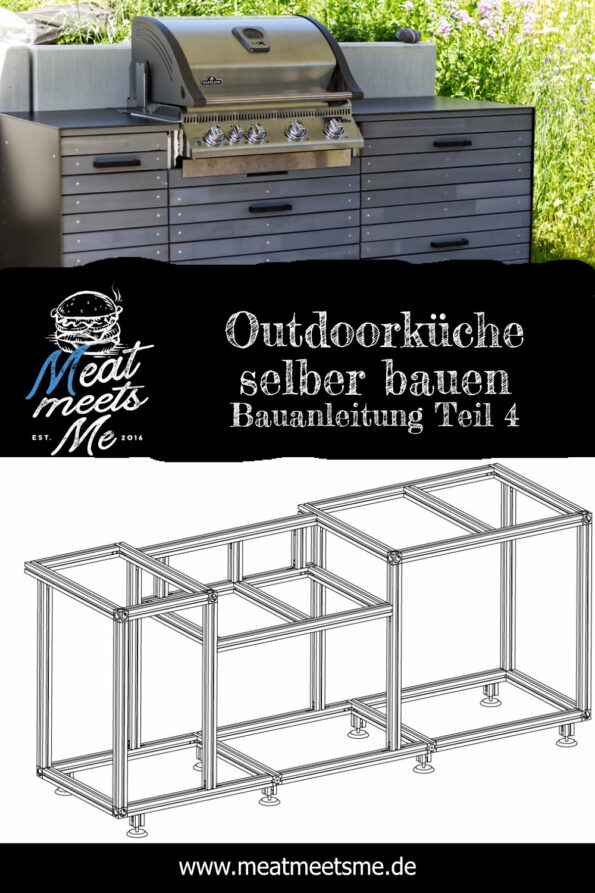 Outdoorküche selber bauen - Rahmen Aluprofile