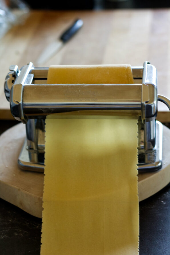 selbstgemachte Lasagneplatten Nudelmaschine